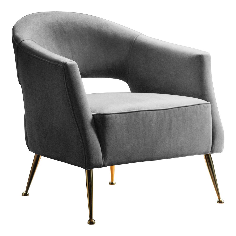 Barletta Armchair Grey Velvet