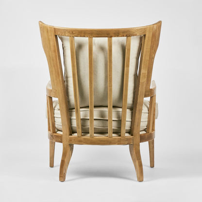 Jackman Coastal Oakwood And Linen Armchair Natural