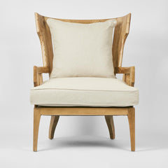 Jackman Coastal Oakwood And Linen Armchair Natural