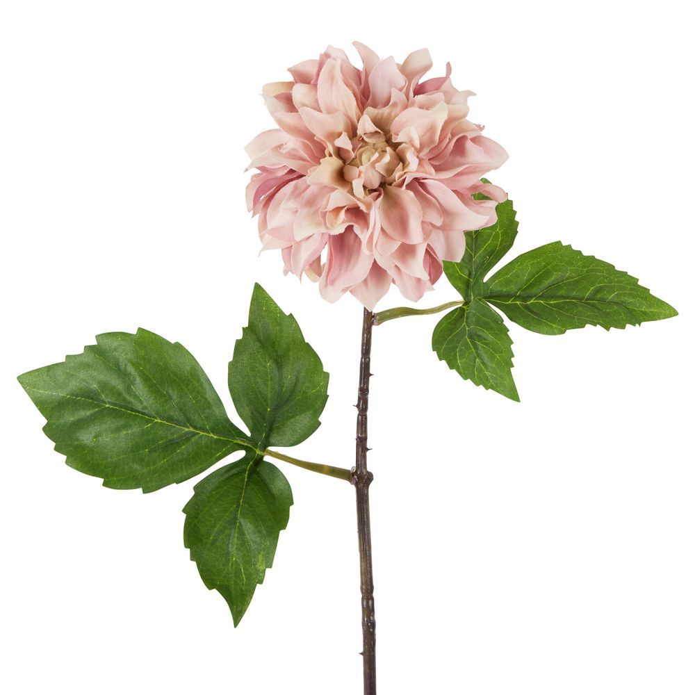 Dried Look Dahlia Stem Small 43Cm Pink