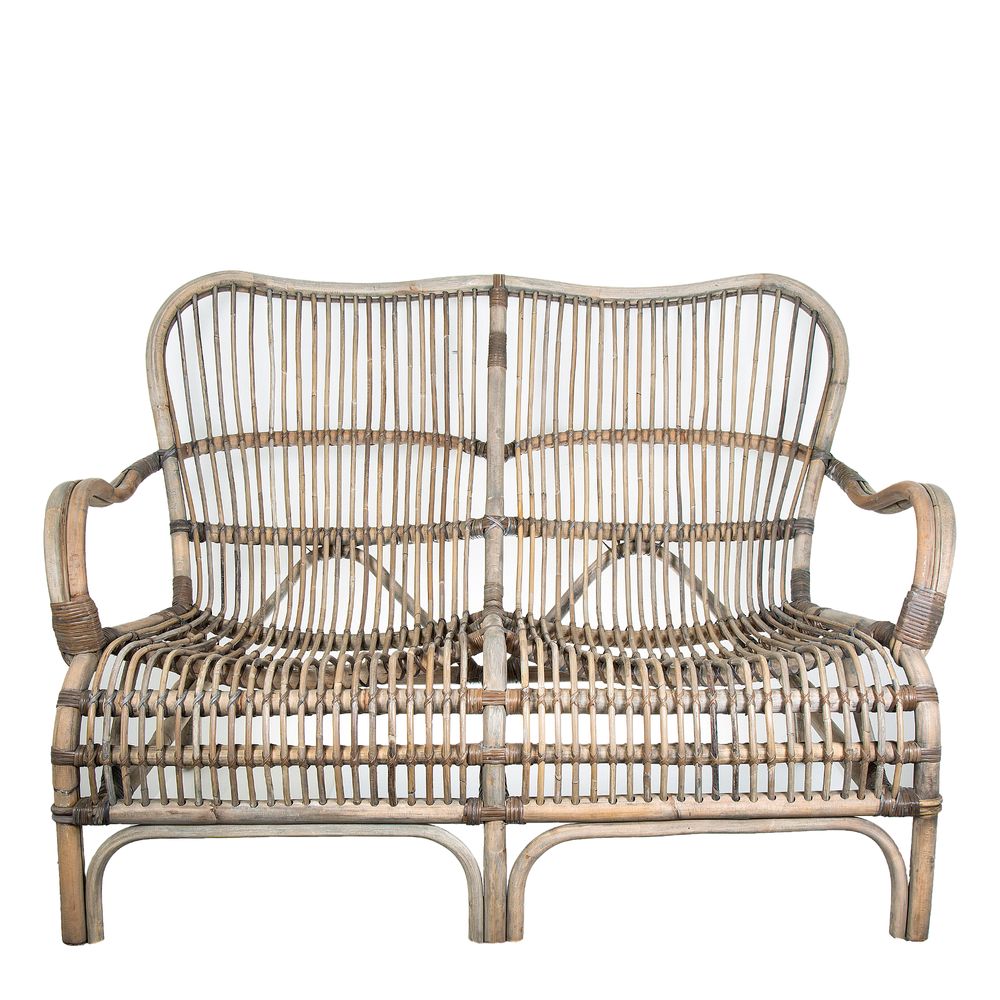 Seville Rattan Two Seater Kubu Grey -Outdoor Undercover