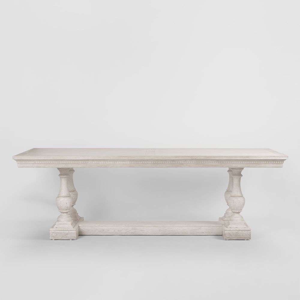 Ville Oak Dining Table White 240Cm