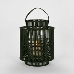 Kyra Rattan Lantern Medium Black