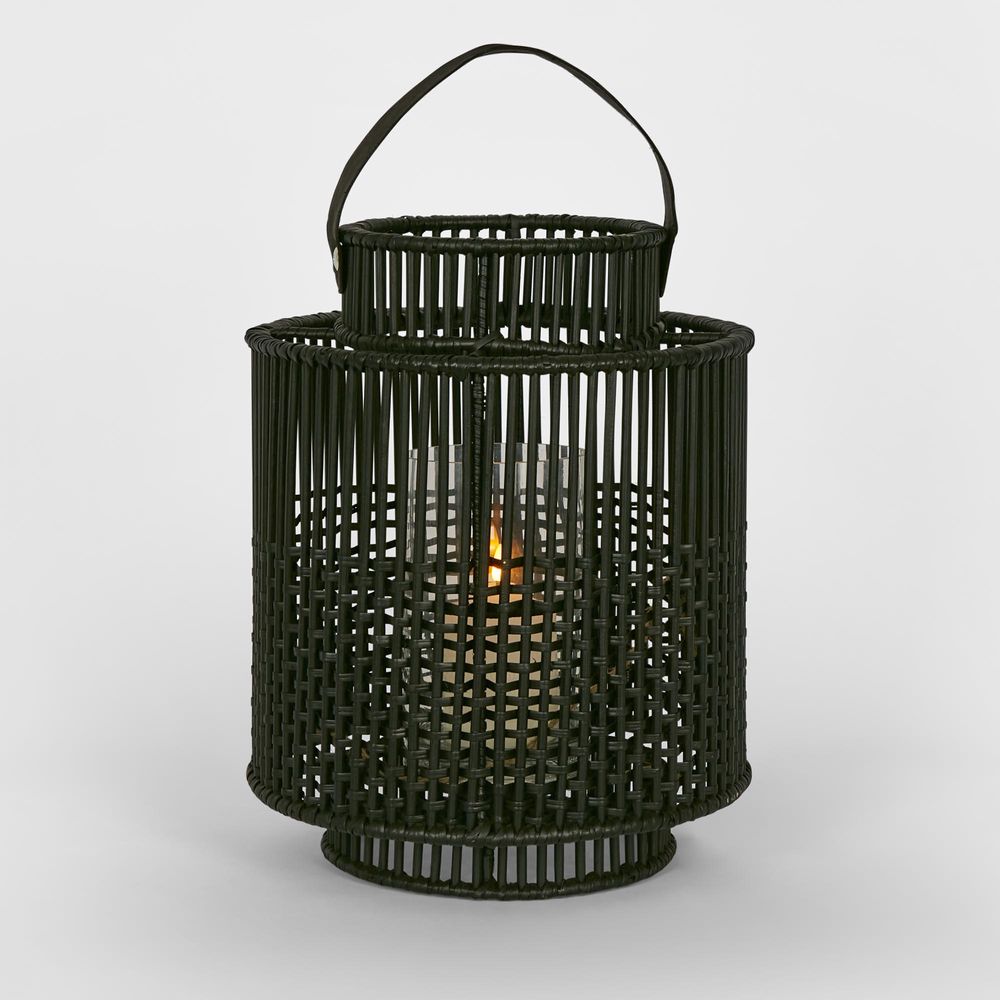 Kyra Rattan Lantern Large Black