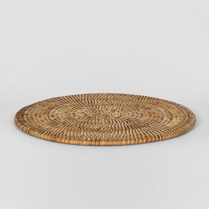 Paume Rattan Round Placemat Natural