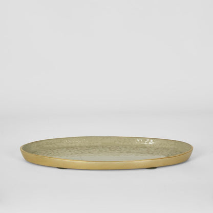 Elsa Oval Plate Beige Gloss