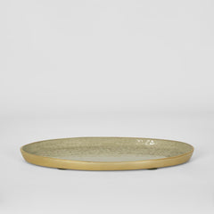 Elsa Oval Plate Beige Gloss