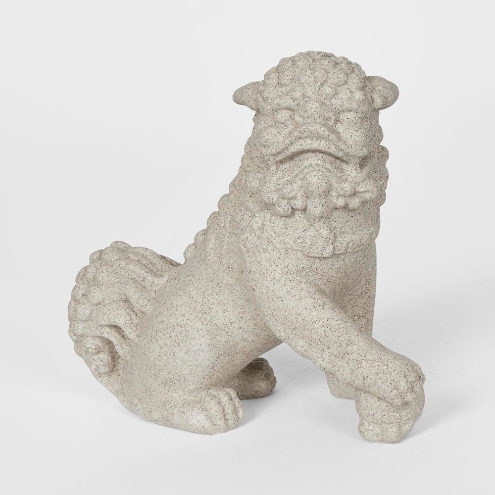 Foo Dog Left Sculpture Grey