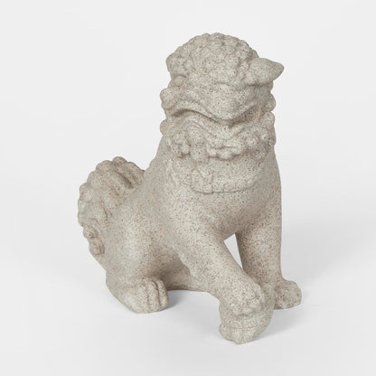 Foo Dog Left Sculpture Grey