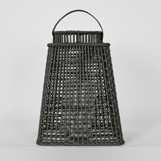 Eden Rattan Lantern Square Large Black