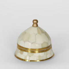 Suki Brass Box Small White