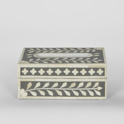 Aurora Bone Inlay Tissue Box Grey/White