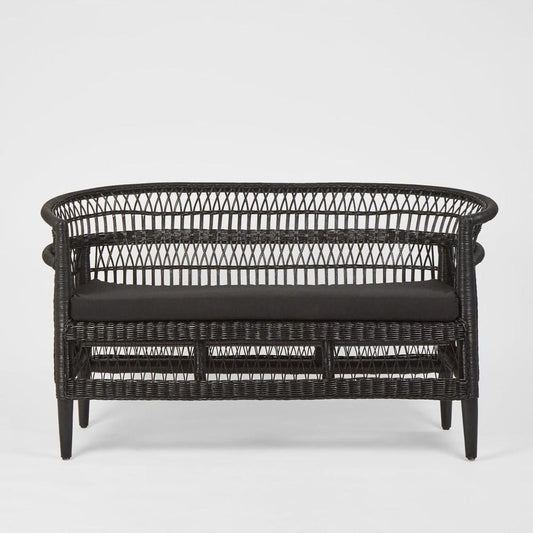 Livingstone Loveseat Black/Black Cushion - Outdoor Under-Cover