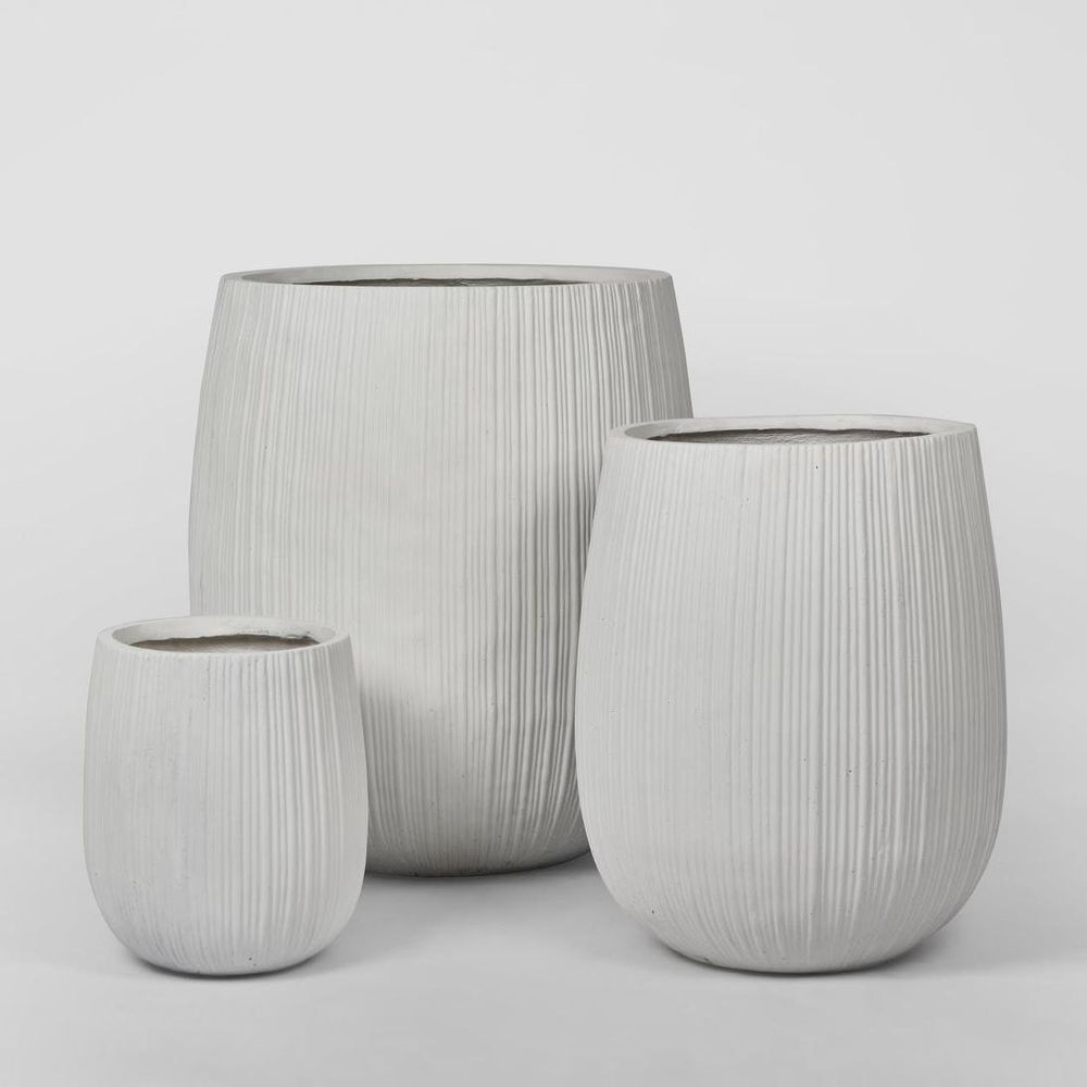 Baxter Planter Set Of 3 White