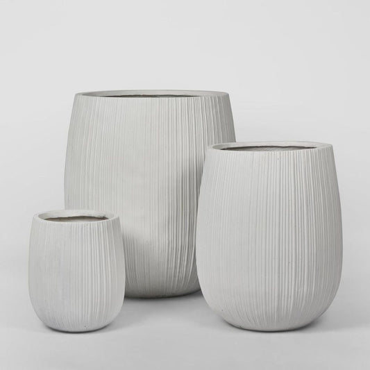 Baxter Planter Set Of 3 White