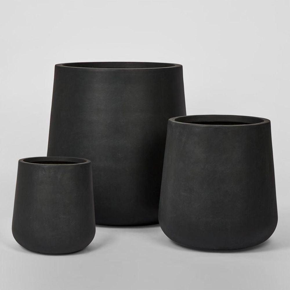 Quincy Planter Set Of 3 Black