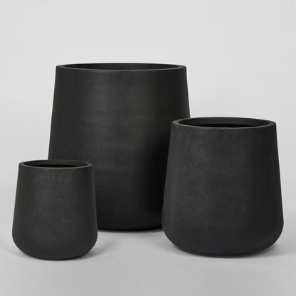 Quincy Planter Set Of 3 Black