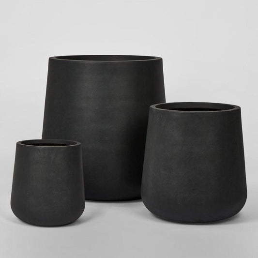 Quincy Planter Set Of 3 Black