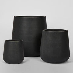 Quincy Planter Set Of 3 Black