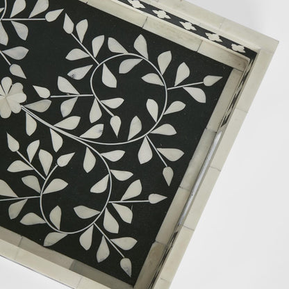 Yari Bone Inlay Tray Black/White