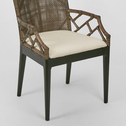 Baker Dining Chair With Arms Soil Brown