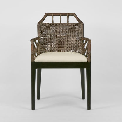 Baker Dining Chair With Arms Soil Brown