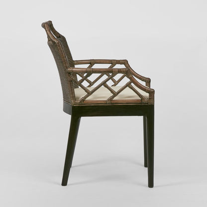 Baker Dining Chair With Arms Soil Brown