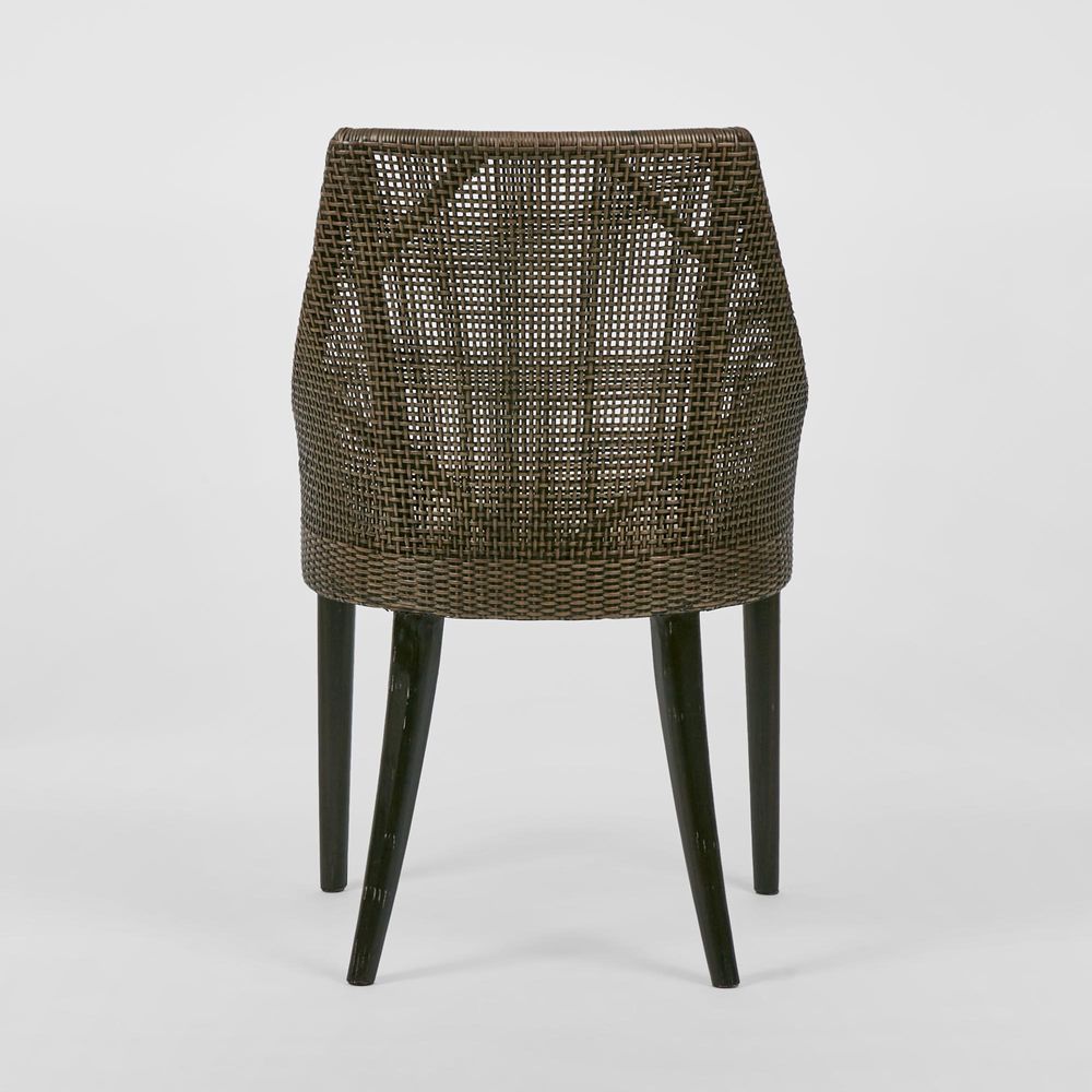 Charlotte Rattan Dining Chair Soil Brown