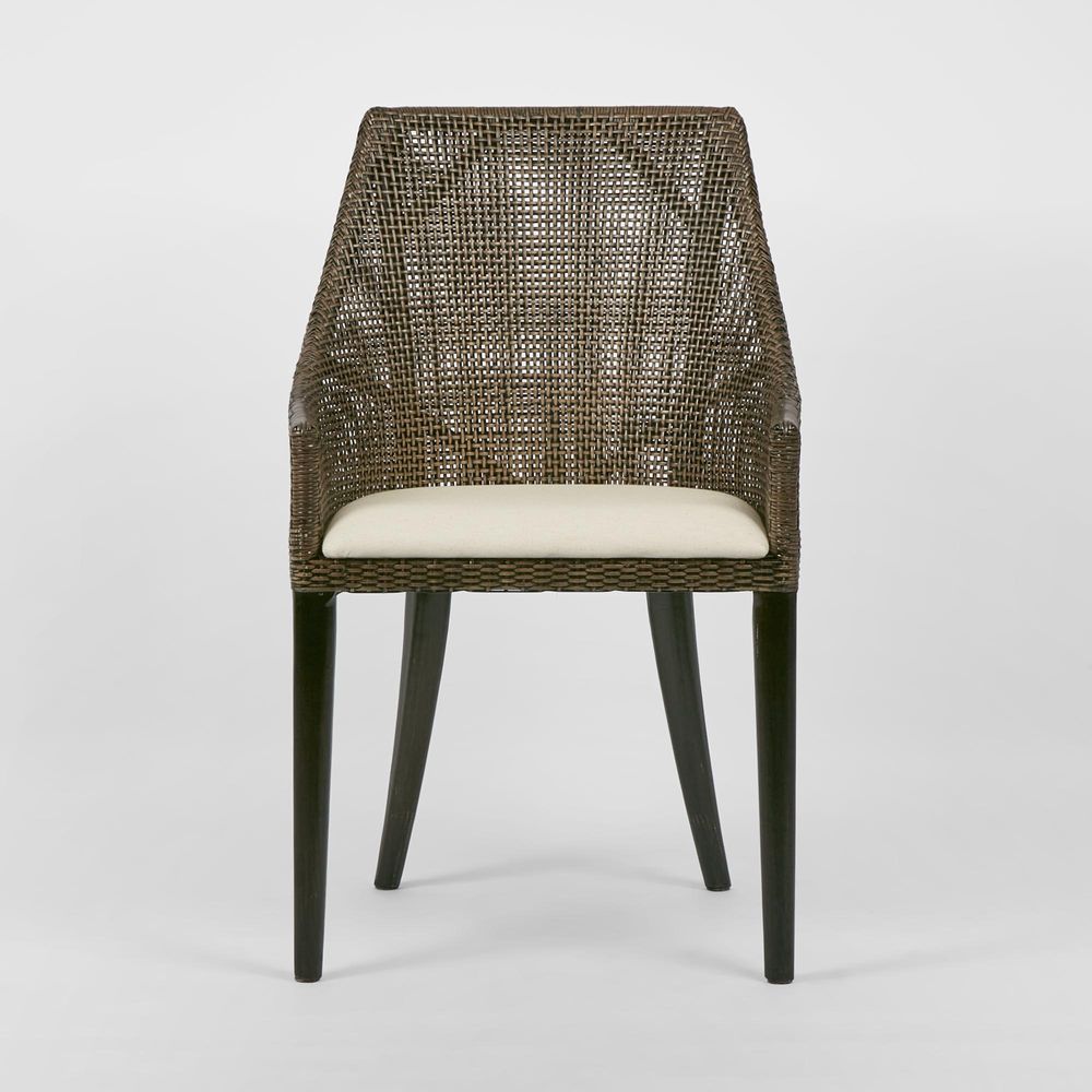 Charlotte Rattan Dining Chair Soil Brown