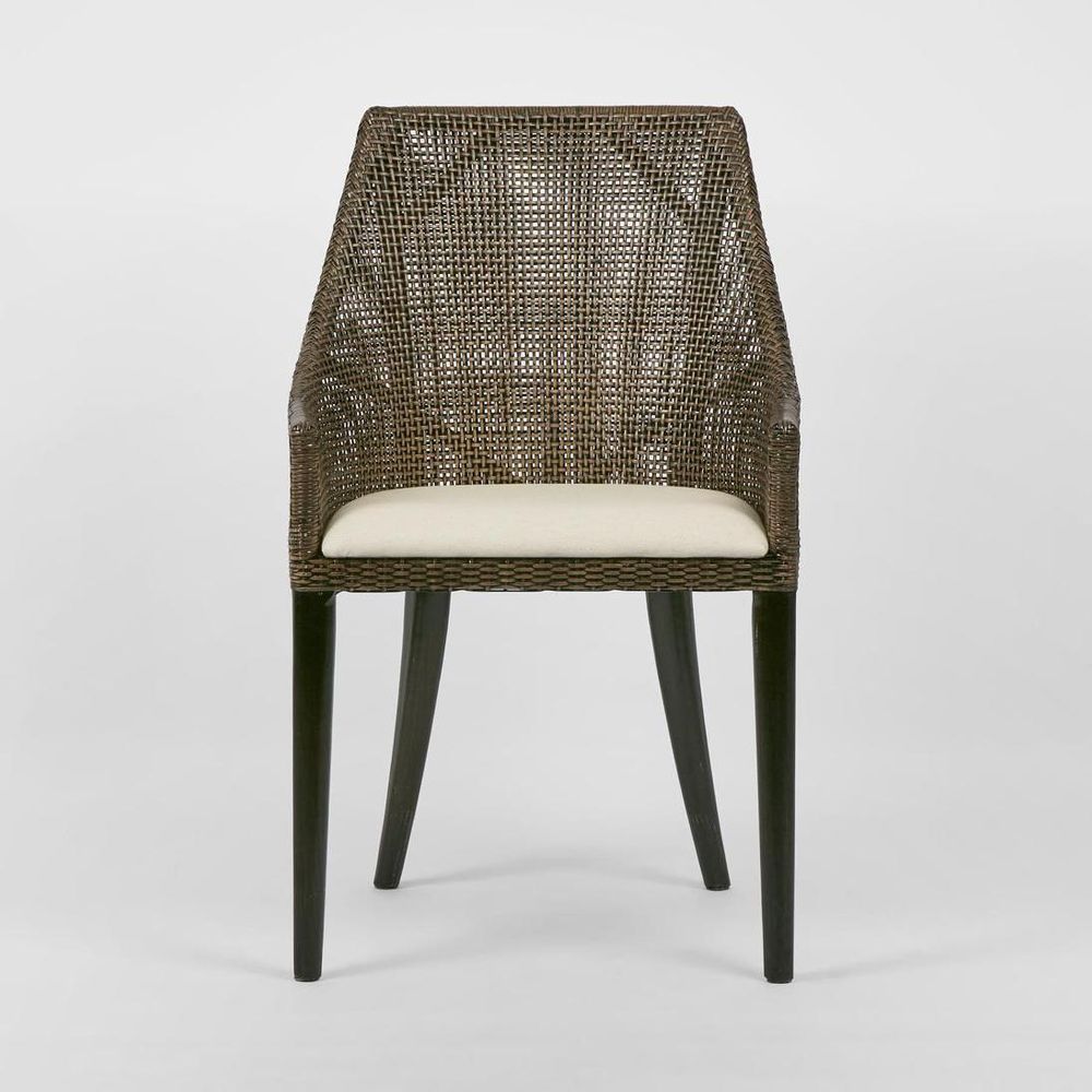 Charlotte Rattan Dining Chair Soil Brown