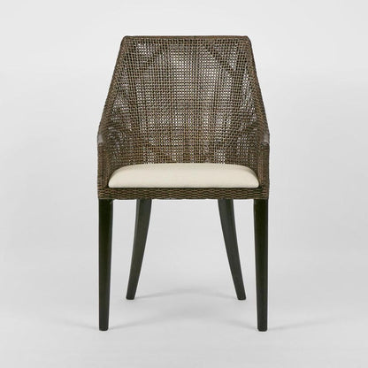 Charlotte Rattan Dining Chair Soil Brown