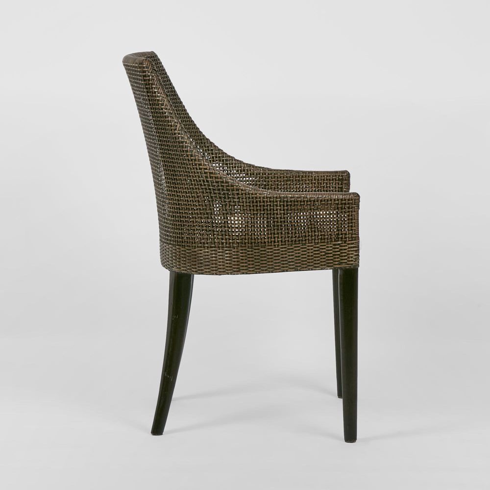 Charlotte Rattan Dining Chair Soil Brown