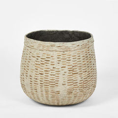 Esparta Cement Coated Bamboo Planter Med