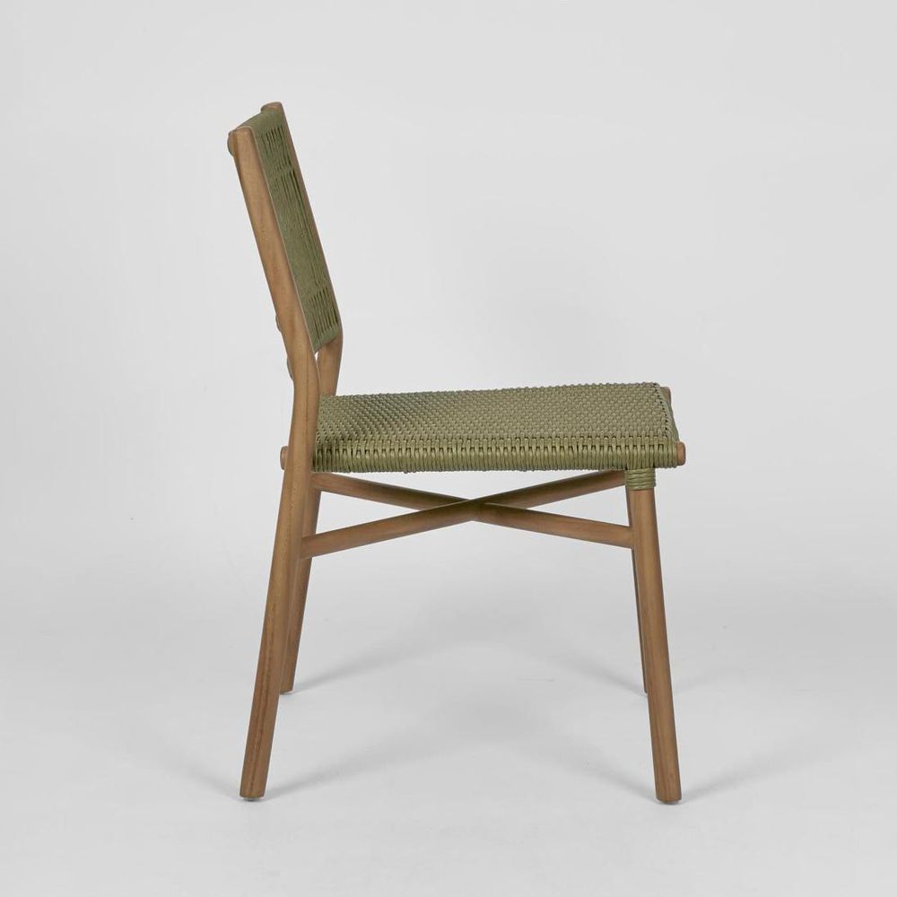 Wategos Teak Dining Chair Olive Green -Outdoor