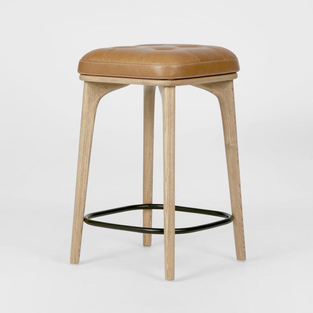 Carlton Leather Counter Stool Tan