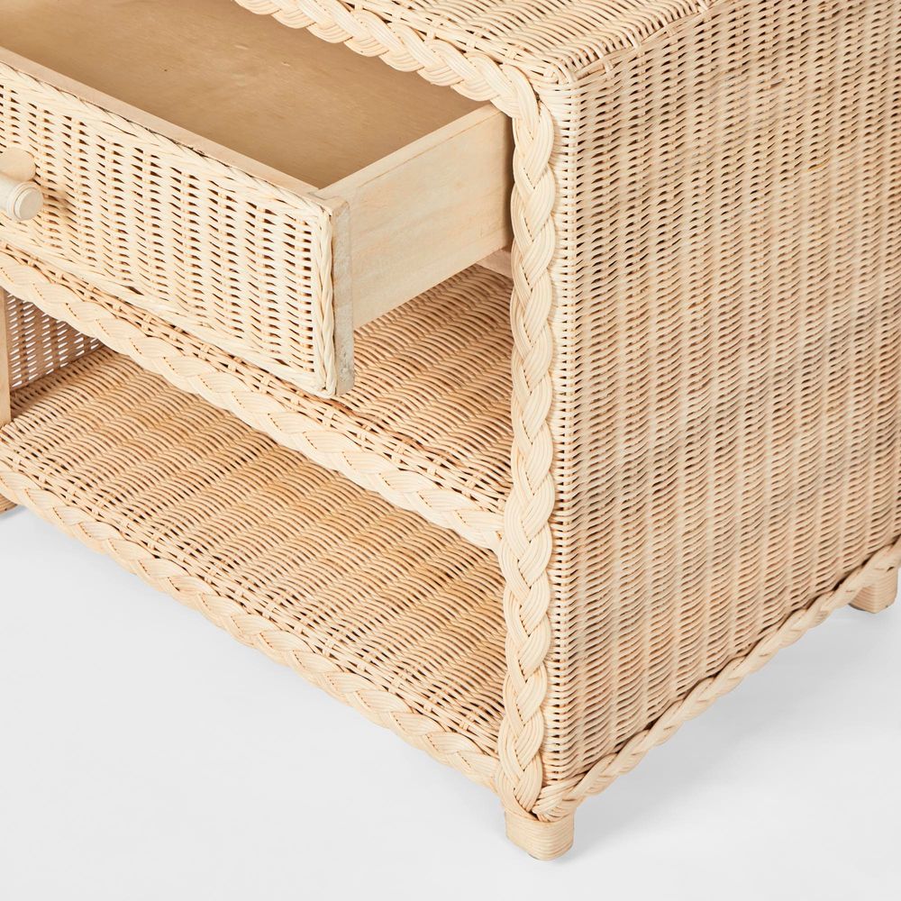 Belmont Rattan Bedside