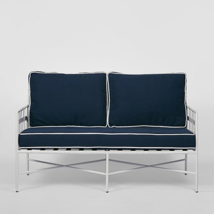 Sheffield Iron Lounge White/Navy -Outdoor