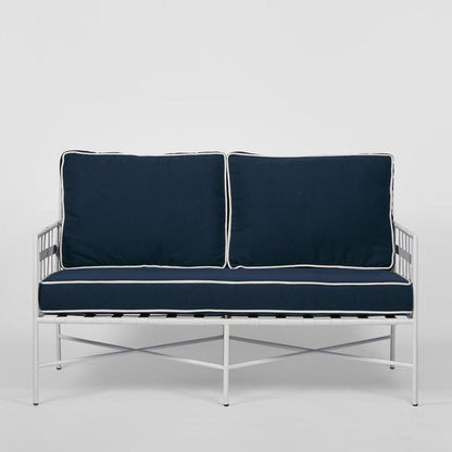 Sheffield Iron Lounge White/Navy -Outdoor