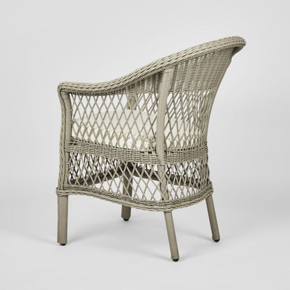 Marco Aluminium Synthetic Wicker Chair Grey -Outdoor