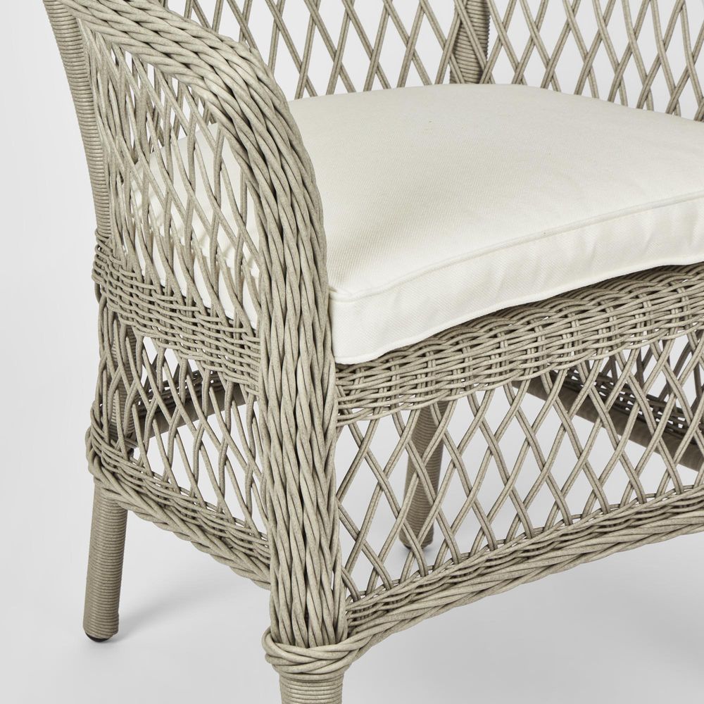 Marco Aluminium Synthetic Wicker Chair Grey -Outdoor