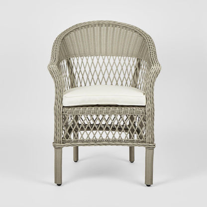 Marco Aluminium Synthetic Wicker Chair Grey -Outdoor