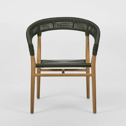 Cove Teak & Synthetic Dining Chair Black -Outdoor