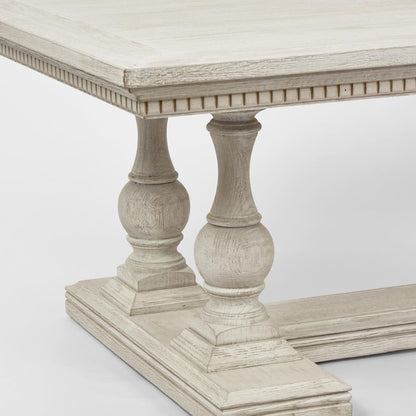 Ville Oak Dining Table White 300Cm