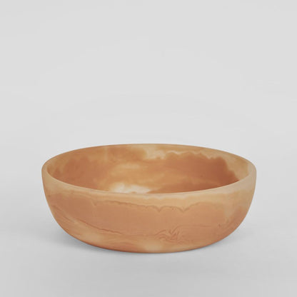 Halo Swirl Resin Serving Bowl Medium Peach