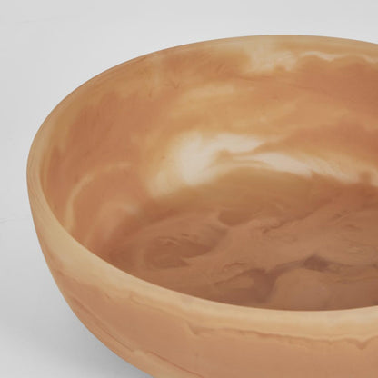 Halo Swirl Resin Serving Bowl Medium Peach