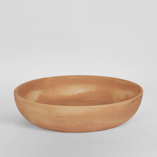 Halo Swirl Resin Serving Bowl Large Peach