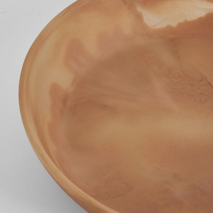 Halo Swirl Resin Serving Bowl Large Peach