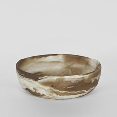 Halo Swirl Resin Serving Bowl Medium Latte