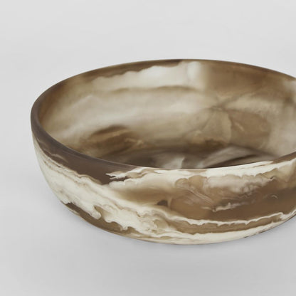 Halo Swirl Resin Serving Bowl Medium Latte