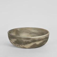 Halo Swirl Resin Serving Bowl Medium Coca